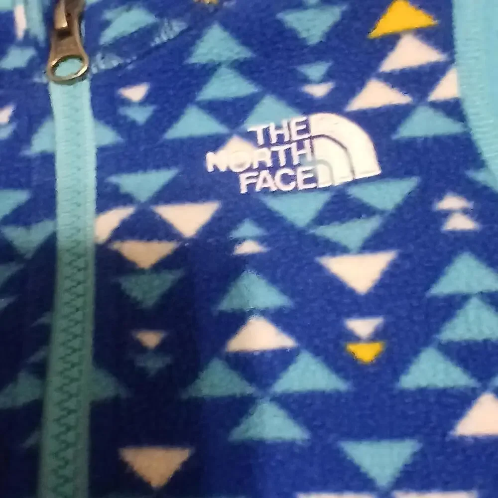 The North Face Infant 6-12 Month Blue Patterned Fleece Hoodie
